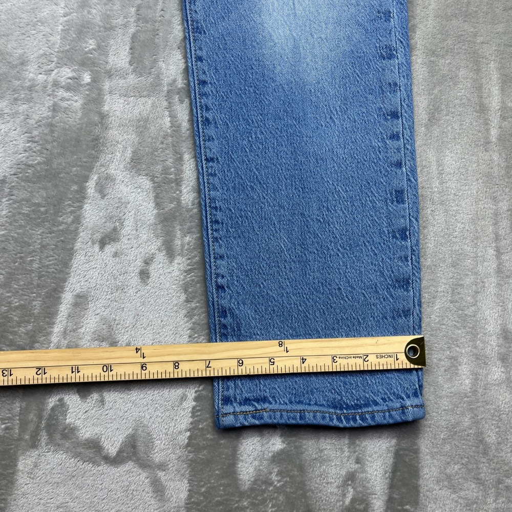 Levi's Wedgie Straight Jeans High Rise Button Fly Denim Casual Sz 26 Grunge Boho - Picture 9 of 14